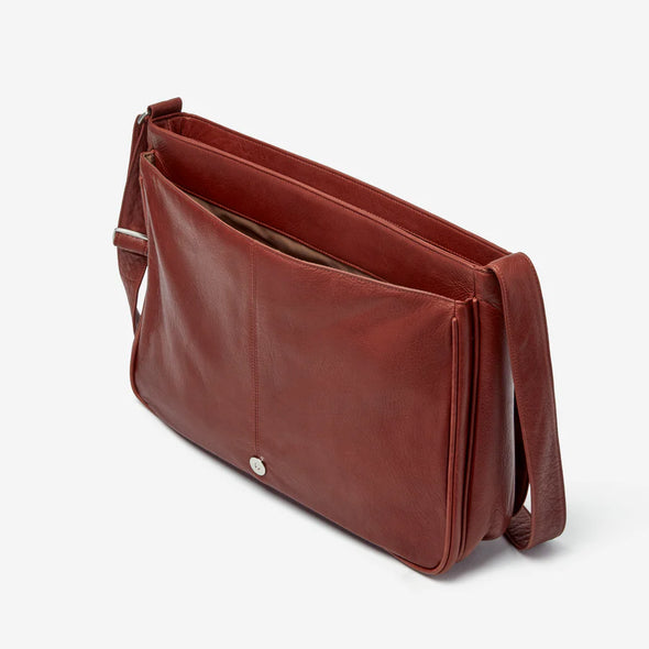 Cashmere Leather Messenger Bag