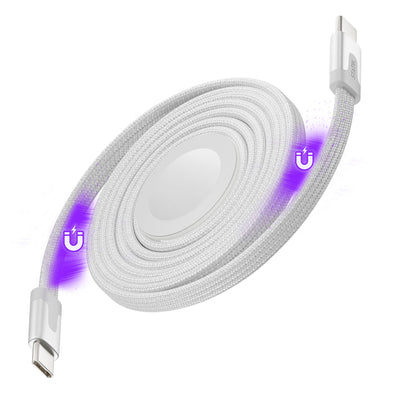 Statik MagStack Duo Apple Watch Charger + USB-C Cable - White