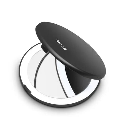 Mini Lumi LED Compact Mirror-black