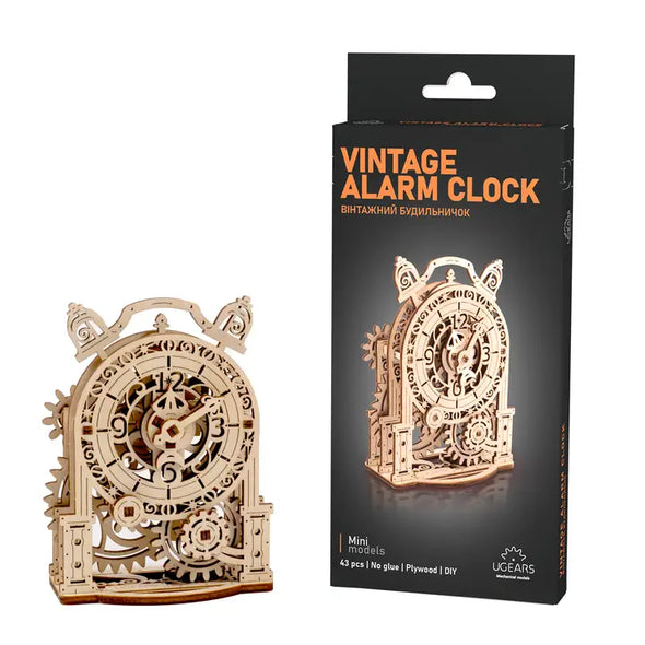 UGears Mini Model - Vintage Alarm Clock