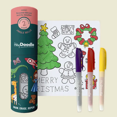 HeyDoodle Reusable Silicone Mini Mat - Jingle Bells
