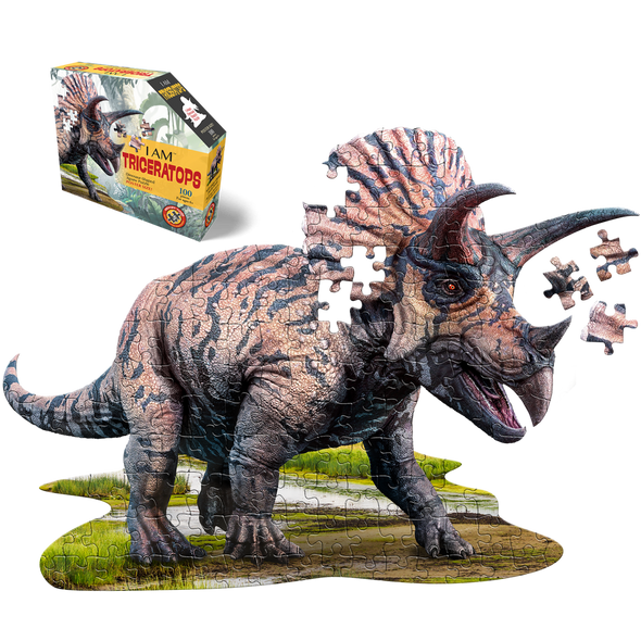 I am Triceratops 100-piece Shaped Puzzle