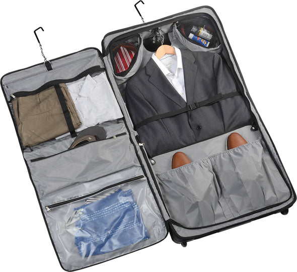 Wheeled Garment Bag 45" with Pockets-black