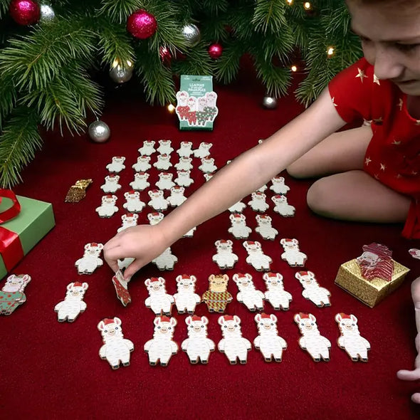 Llamas in Holiday Pajamas: Christmas Matching Game