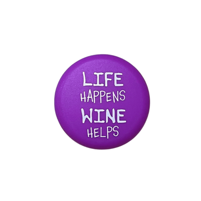 Life Happens Wine Helps Cap-purple