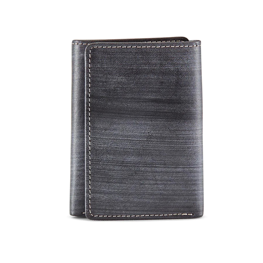 Black Brushed Leather Wallet