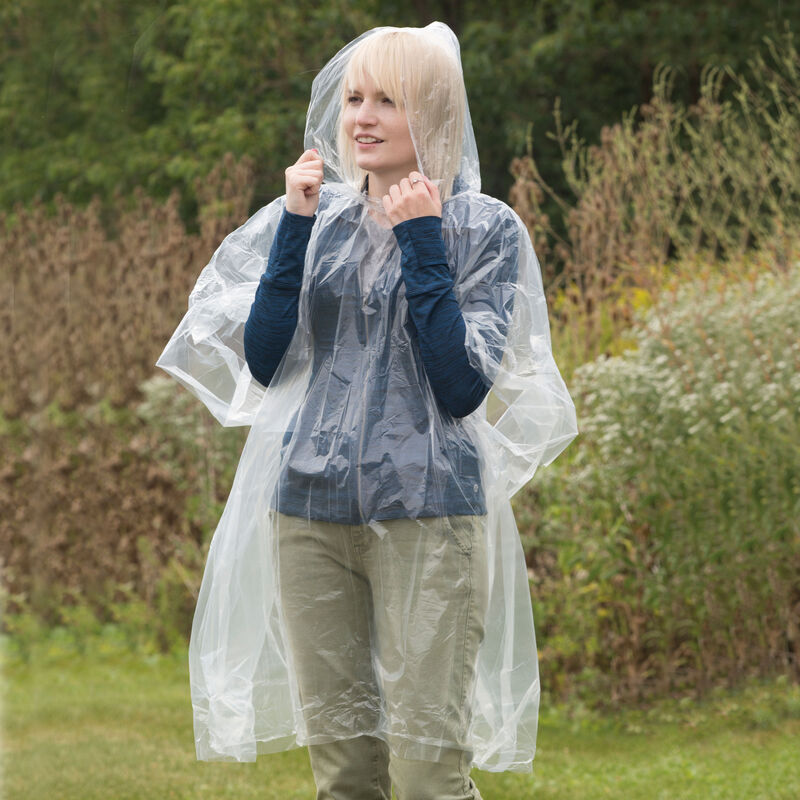 Poncho Translucent Rain Coat Transparent Disposable Rain Poncho