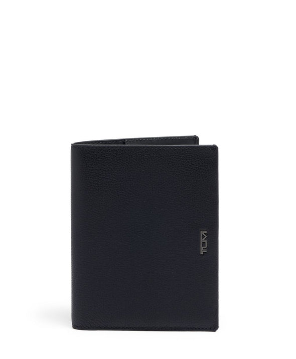 Nassau Leather Passport Cover -black texture