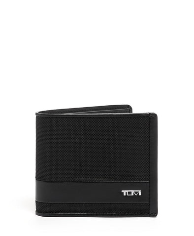 Alpha Global Center Flip Passcase Wallet -Black