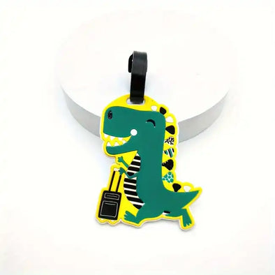 Dino with Suitcase Luggage Tag