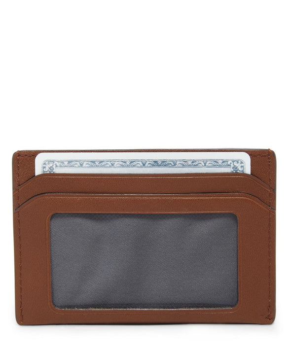 Nassau Leather Slim Card Case -cognac