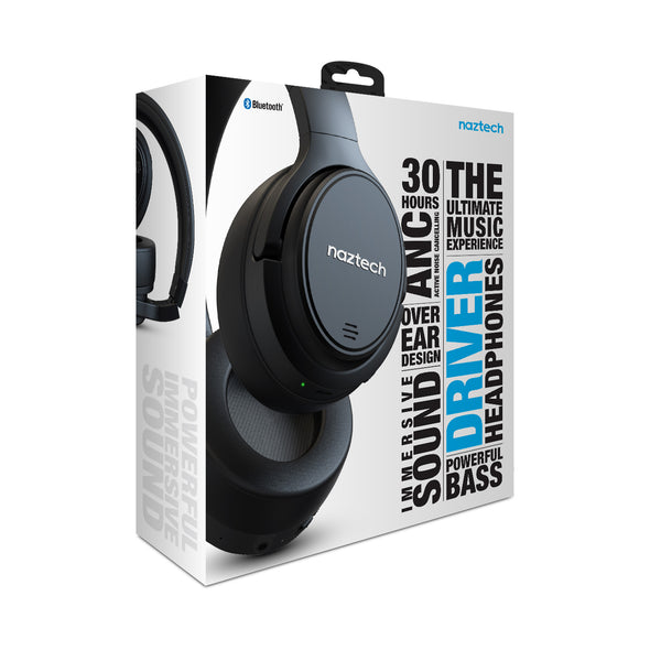 HyperGear Stealth2 ANC Wireless Headphones -black