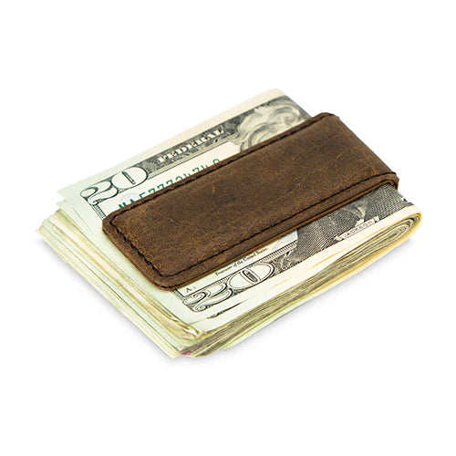 Distressed Long Magnetic Money Clip