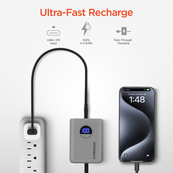 HyperGear PowerPack PRO 10000mAh 20W Fast Charge Power Bank