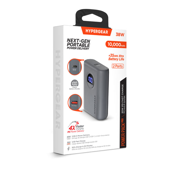 HyperGear PowerPack PRO 10000mAh 20W Fast Charge Power Bank