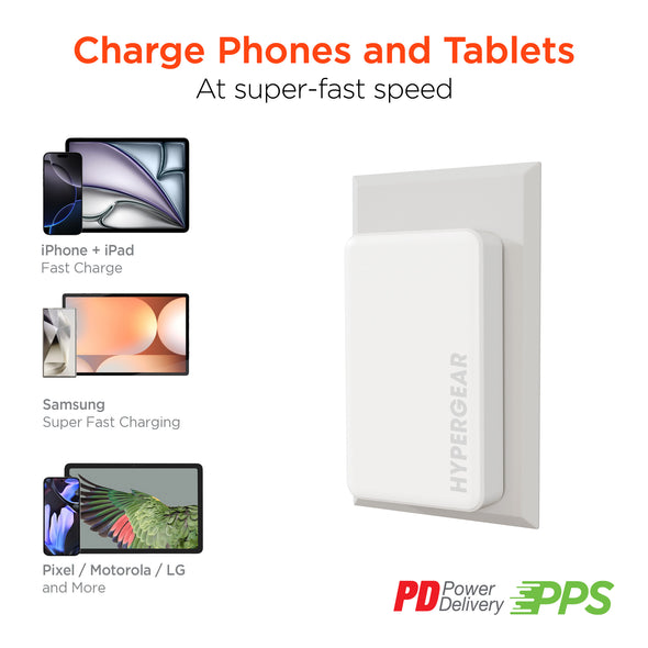HyperGear SpeedBoost 65W Dual USB-C Laptop Charger