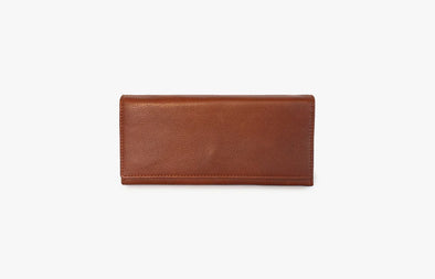 Cashmere Fold-Over Wallet RFID Brandy