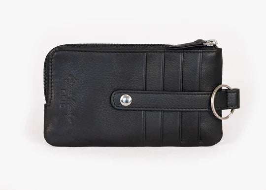 Cashmere Card Holder with Zip Pocket