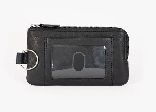 Cashmere Card Holder with Zip Pocket