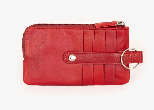 Cashmere Card Holder with Zip Pocket