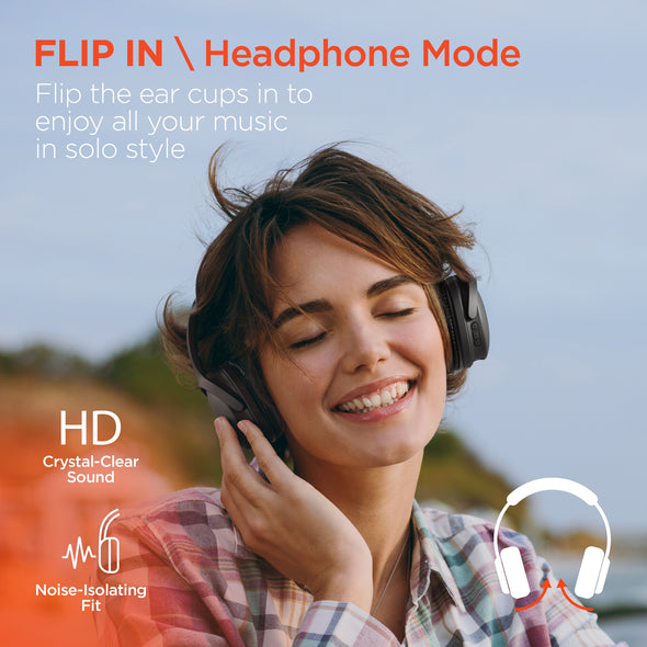 HyperGear Flip 2-in-1 Headphones + Speaker