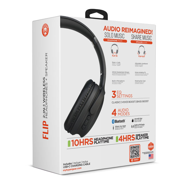 HyperGear Flip 2-in-1 Headphones + Speaker