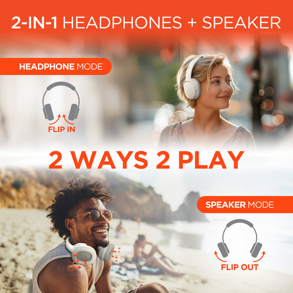 HyperGear Flip 2-in-1 Headphones + Speaker