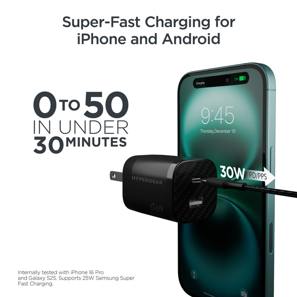 HyperGear 30W PD GaN Charging Kit with Travel Pouch
