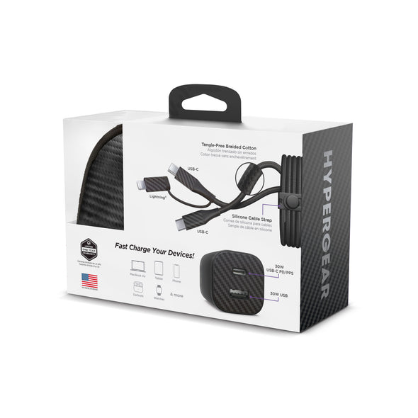 HyperGear 30W PD GaN Charging Kit with Travel Pouch