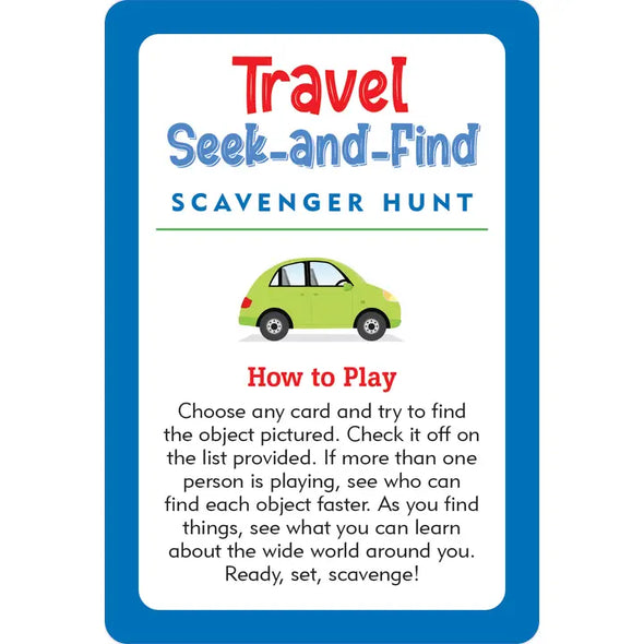 Travel Seek-and-Find Scavenger Hunt Cards