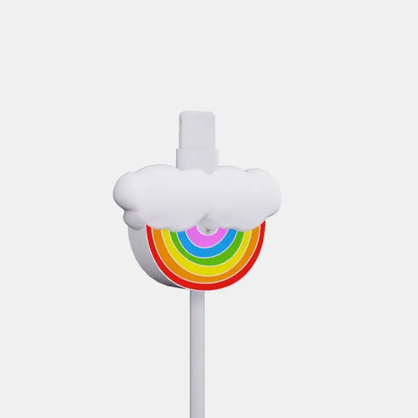 Moji Power Sweet Dreams Unicorn & Rainbow Cable Protectors