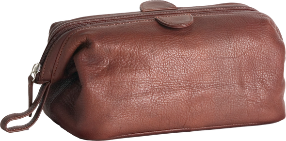 Cashmere Leather Facile Top Travel Kit - Brandy