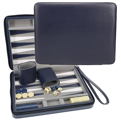 Zip Around Magnetic Travel Backgammon with strap