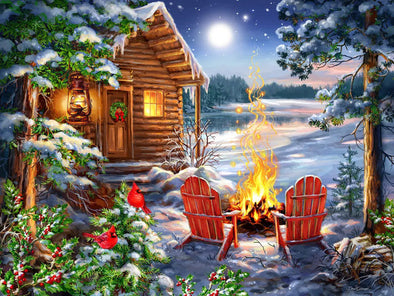 Christmas Cabin Puzzle-500 pc