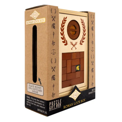 True Genius Roman Lock Box -Secret Gift Box Puzzle