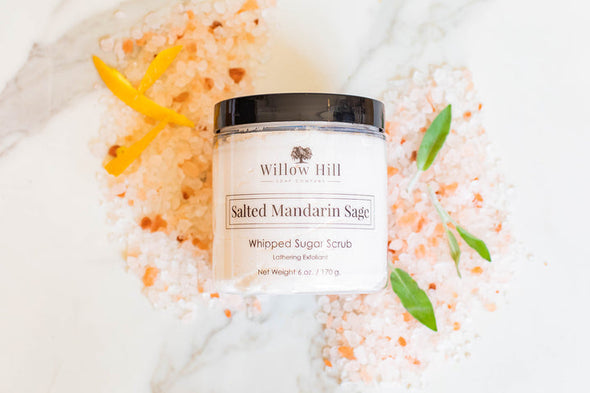 Salted Mandarin Sage Whipped Sugar Scrub 6oz