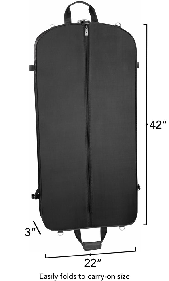 Premium Travel 42" Garment Bag with shoulder strap - Grey