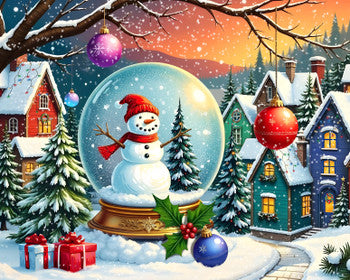 Snowman Snow Globe Puzzle-1000 pc