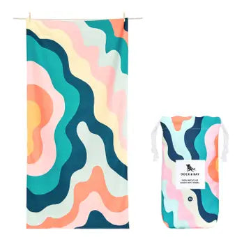 Patterned Quick Dry Beach Towel-Get Wavy