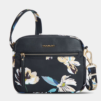 Addison Anti-Theft Small Crossbody-Midnight Floral