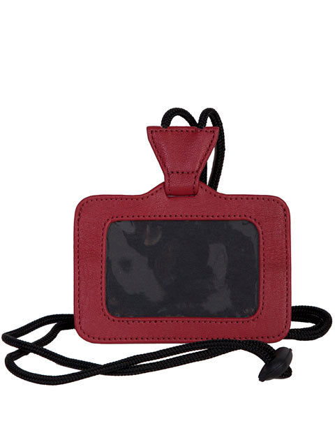 Leather ID Holder with Neck Strap