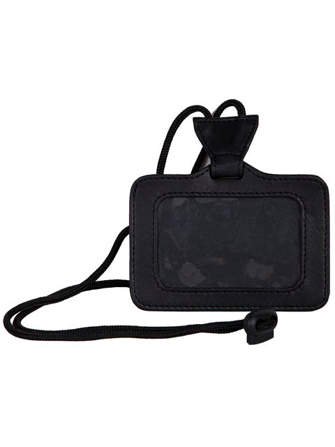 Leather ID Holder with Neck Strap