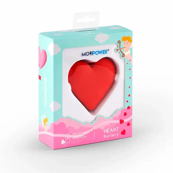 Mojipower 2600mAh Charger - Red Heart