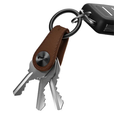 KeySmart Mini Leather Key Holder - Brown