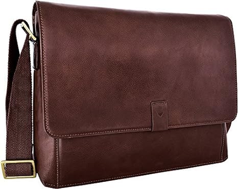 Aiden Leather Messenger-brown