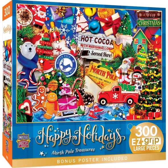 Happy Holidays 300pc EZ-Grip Puzzle - Greetings from the North Pole