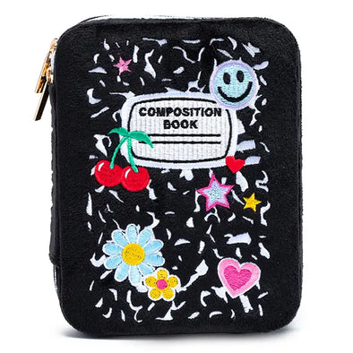 Composition Book Black Jewelry Zip Case