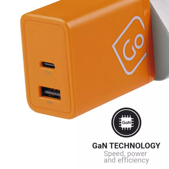 Worldwide USB-A & USB-C GaN Charger 65W