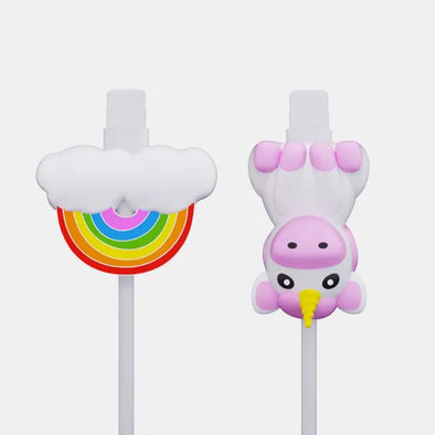 Moji Power Sweet Dreams Unicorn & Rainbow Cable Protectors
