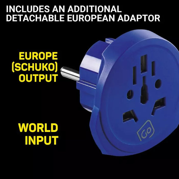 Worldwide Adaptor + USB-A & USB-C